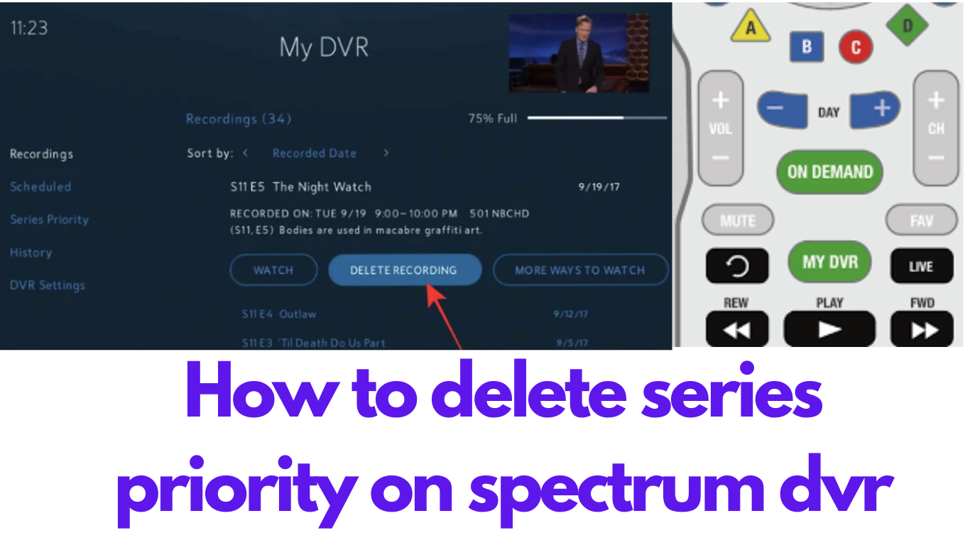How to Delete Series Priority on Spectrum Dvr  