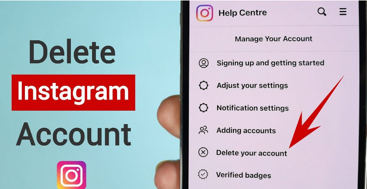 How to delete instagram account