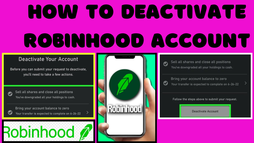 How to deactivate robinhood account