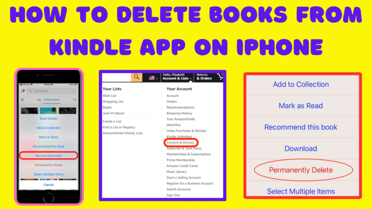 How to delete books from kindle app on iphone