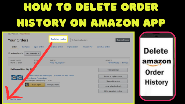 How to delete order history on amazon app
