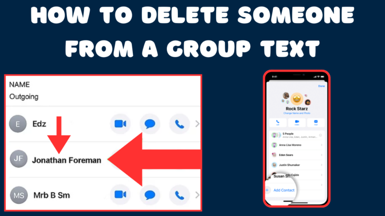 How to remove someone from a group text