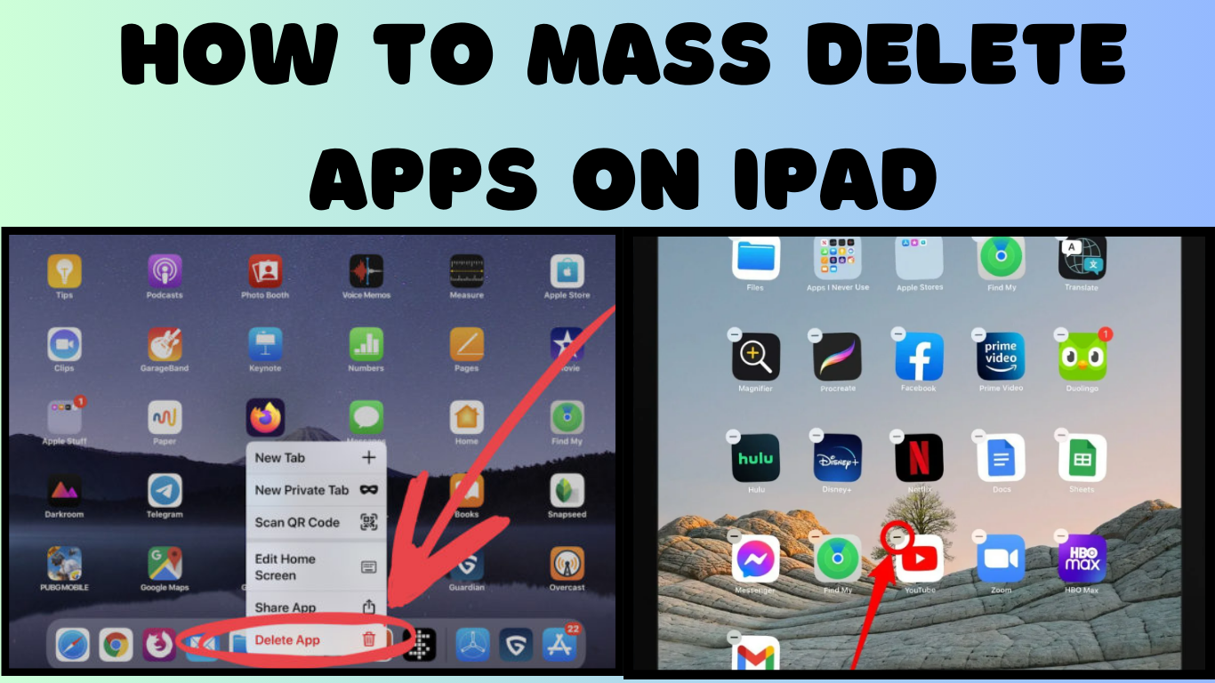 How to mass delete apps on ipad