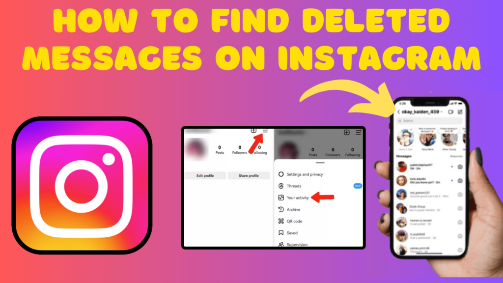 how to find deleted messages on instagram app